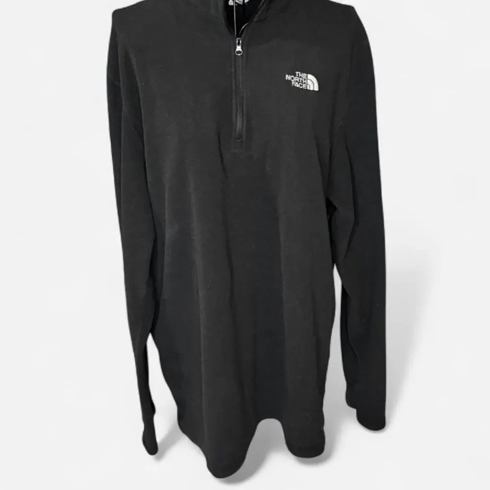 The North Face TKA Glacier 1/4 Zip Fleece Pullover Black Men's Size Large